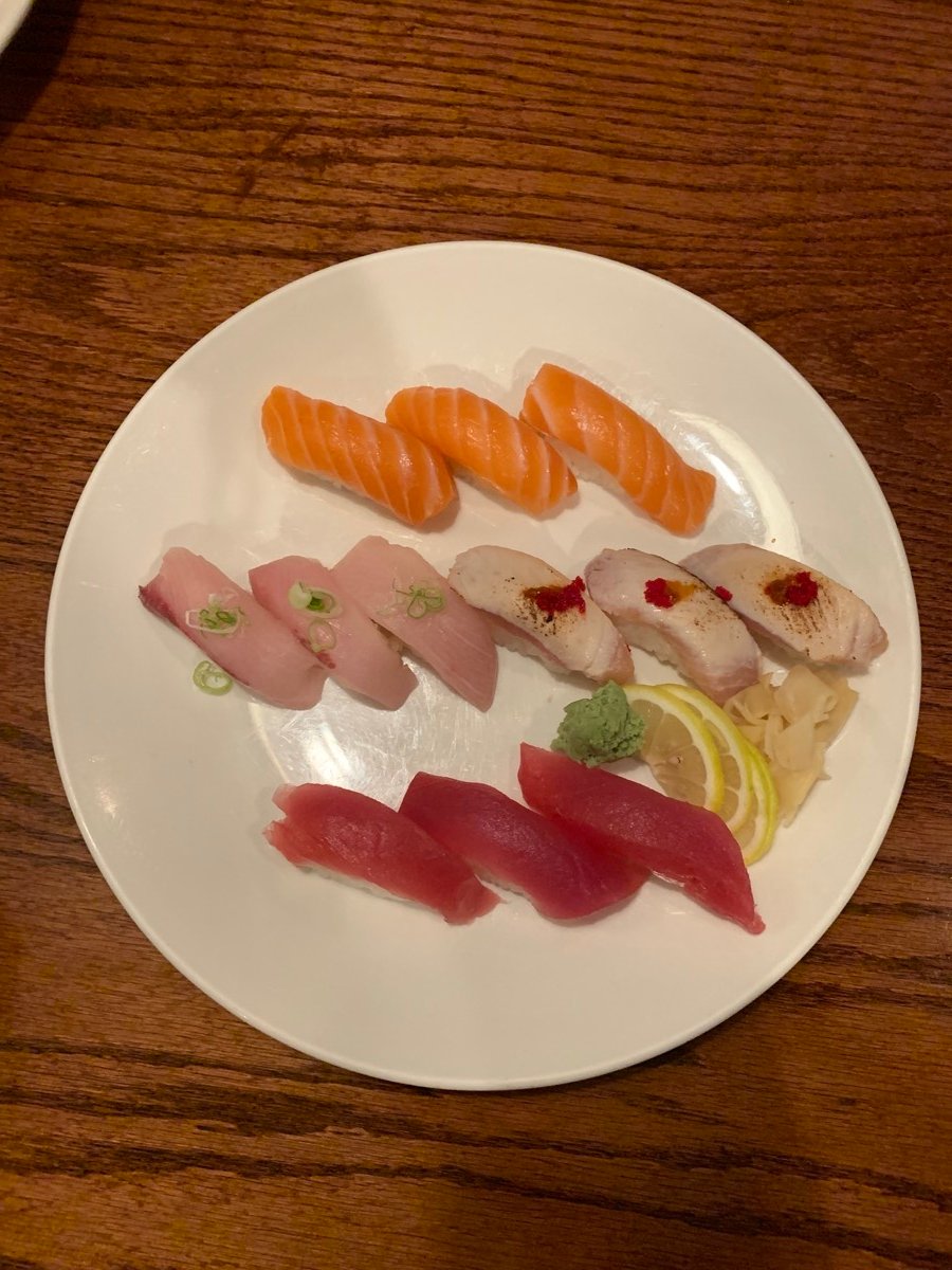 Nigiri sushi platter