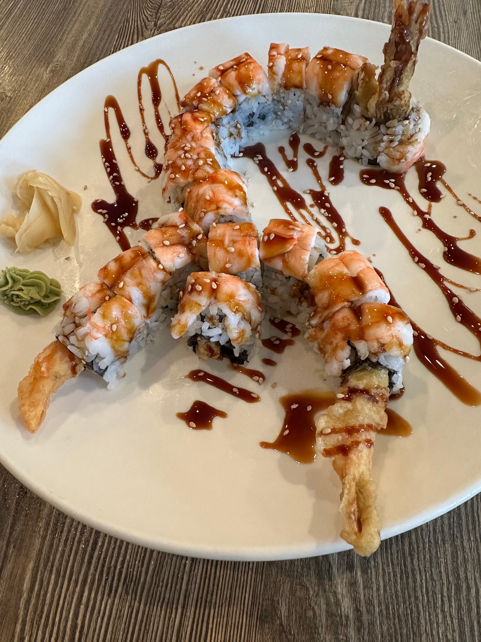 Dragon roll sushi