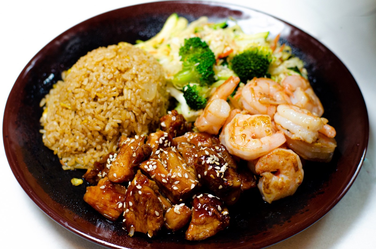 Hibachi dinner plate