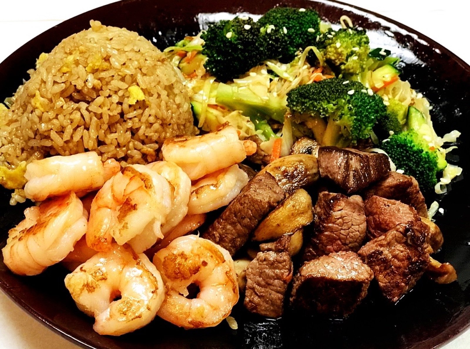 Steak and shrimp hibachi