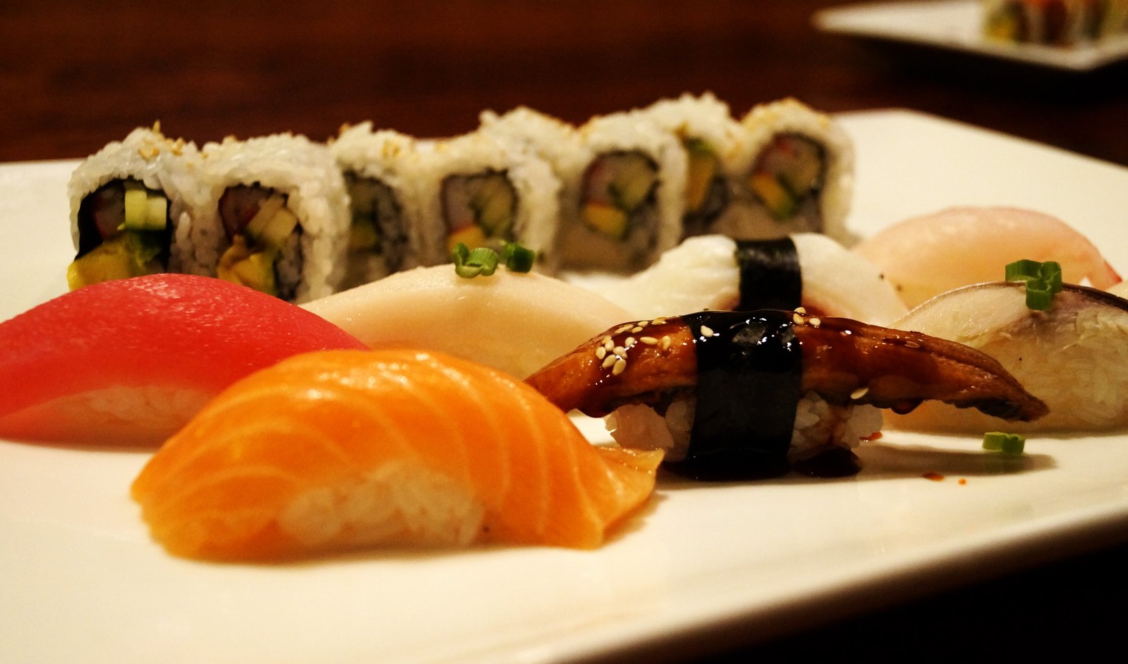 Nigiri sushi closeup